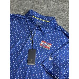 Maelreg Mens Performance‎ Polo Shirt NWT Golf Stretch Medium Blue
